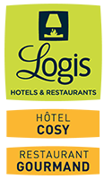 Logo Logis Hotels & Restaurants, Hôtel Cozy, Restaurant Gourmand